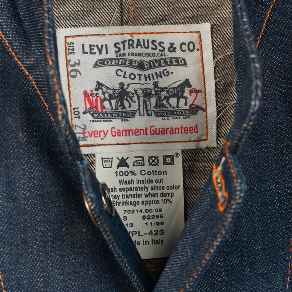 Levi's x Visionaire No. 31 Blue Limited Edition Denim One-Pocket Sack Coat - Picture 11 of 12
